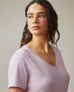 Women's Classic Cotton V-Neck Tee - Keepsake Lilac
